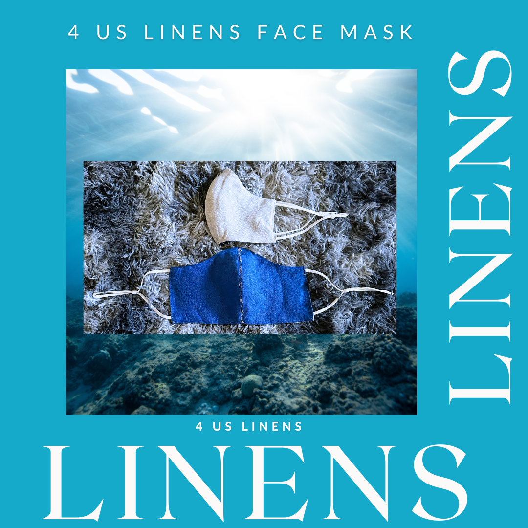 REVERSIBLE 100% LINEN FACE MASK